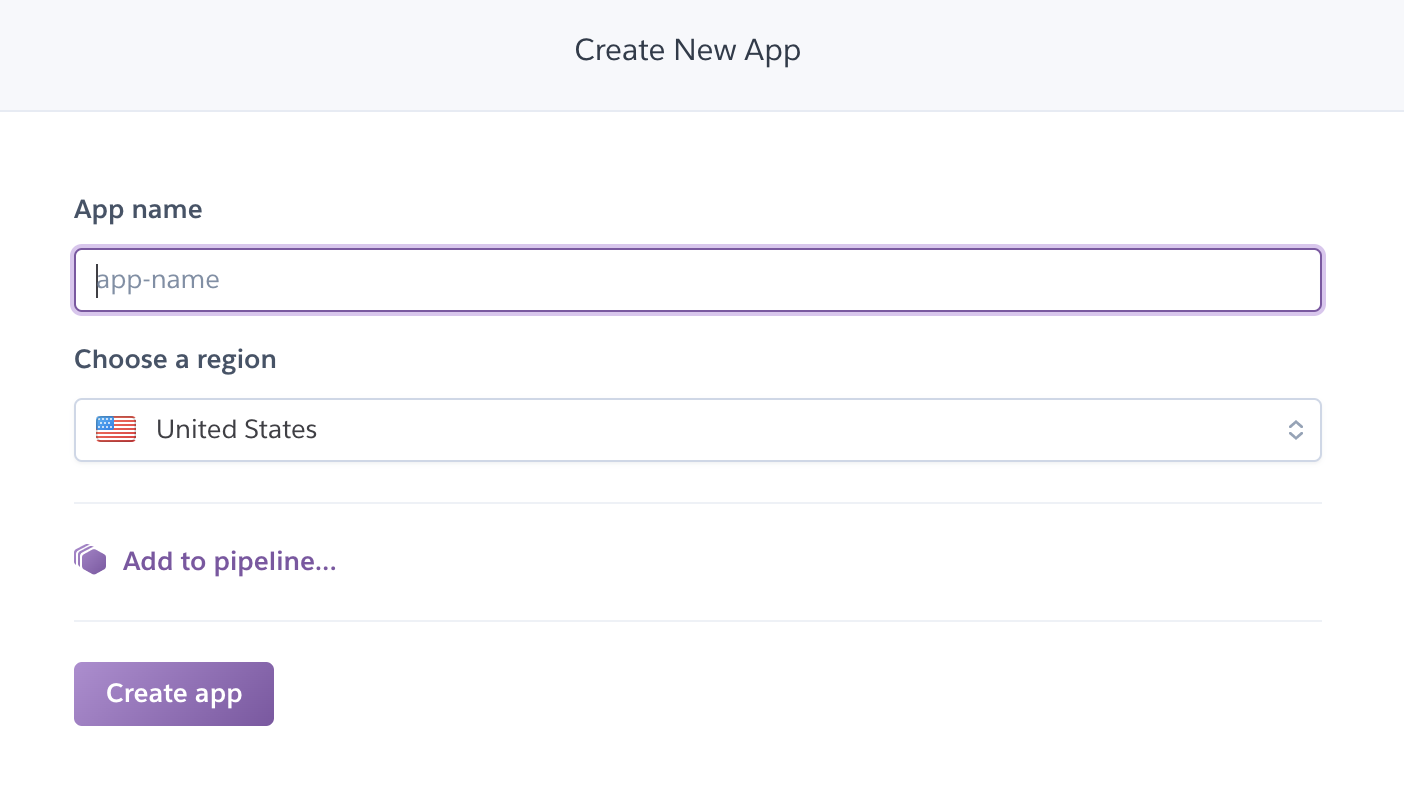 Create Heroku app