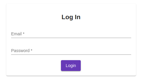 Angular Material Login