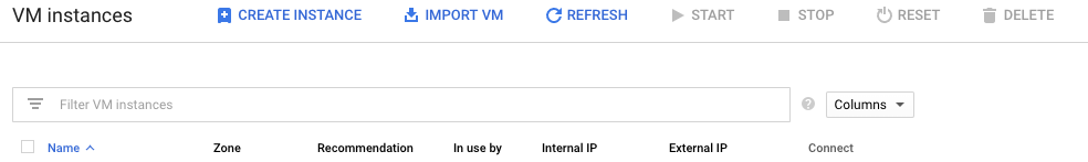 GCP VM instances