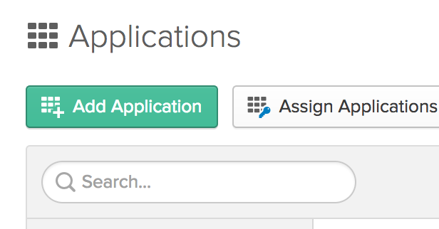 Add Application Button