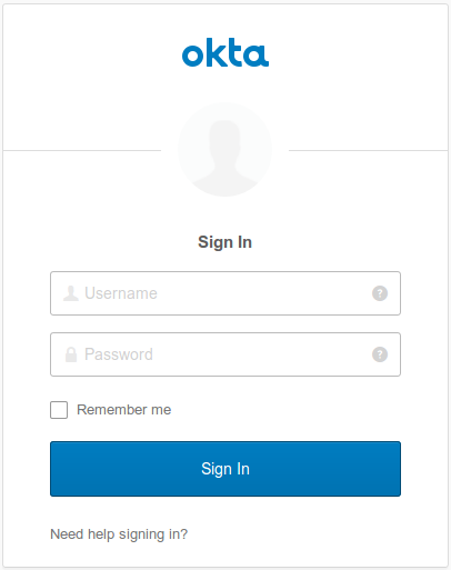 Okta Sign-in Widget