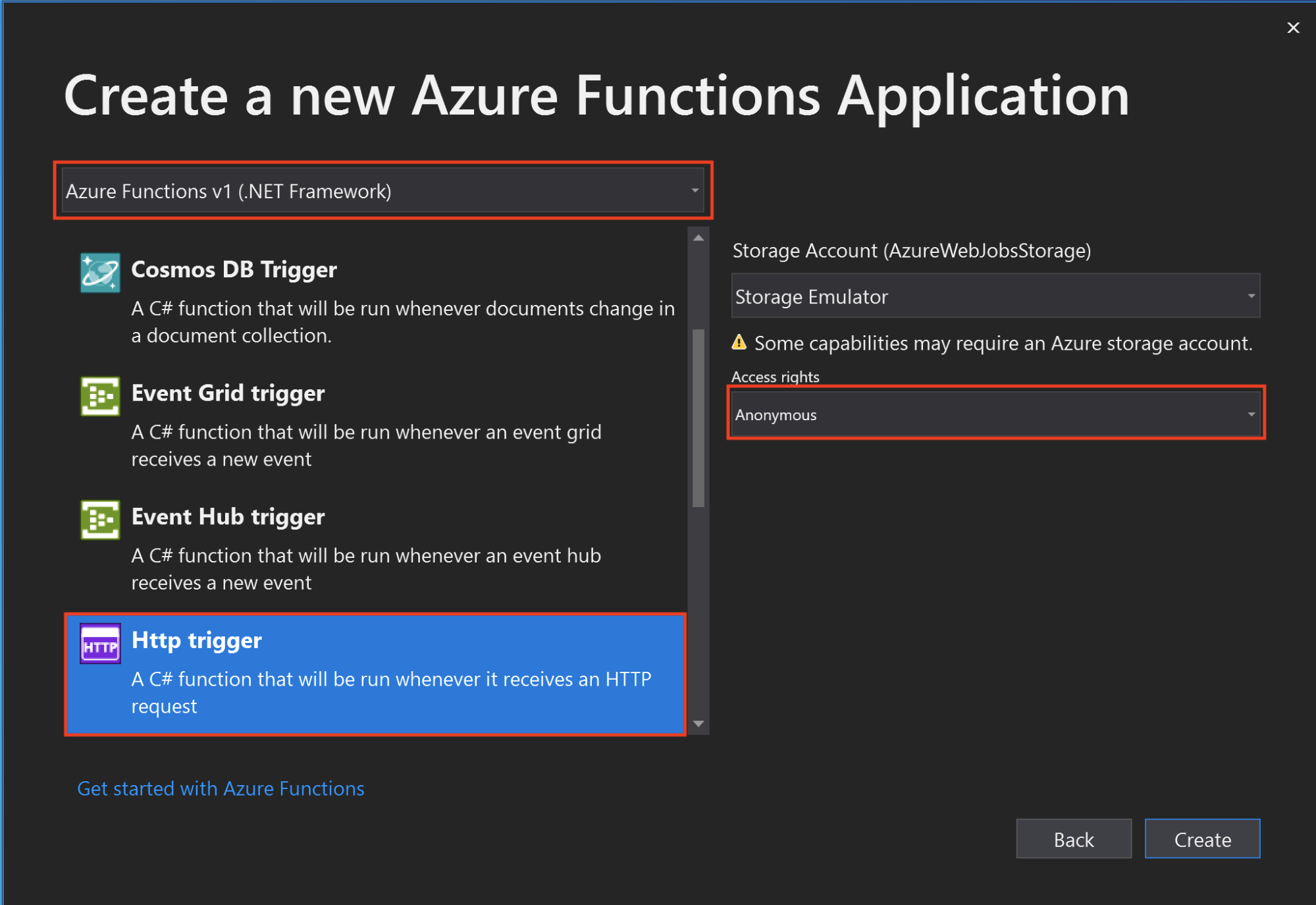 Create New Azure Function