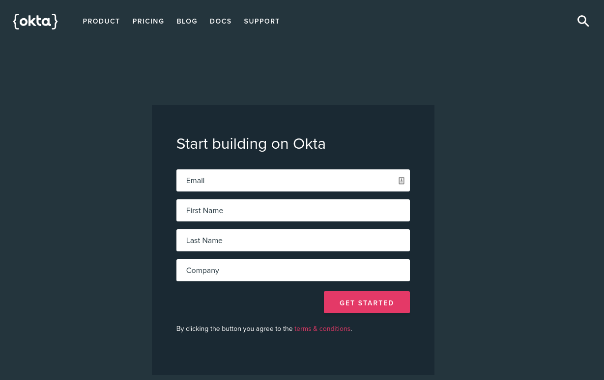 Okta signup