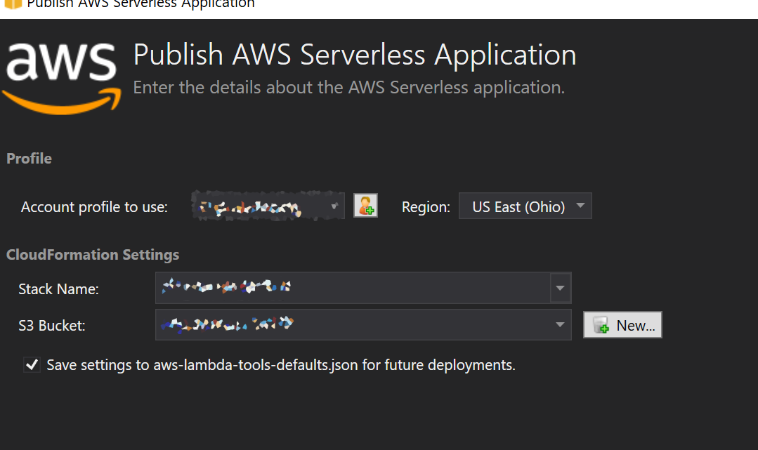 AWS Publish option 1