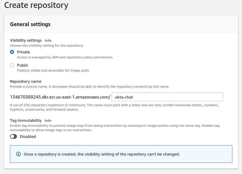 AWS Create repo