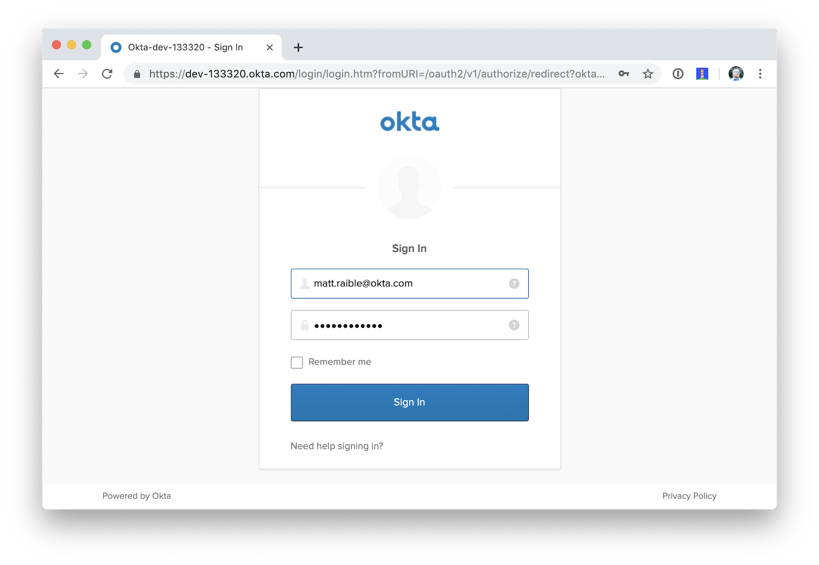 Okta Login