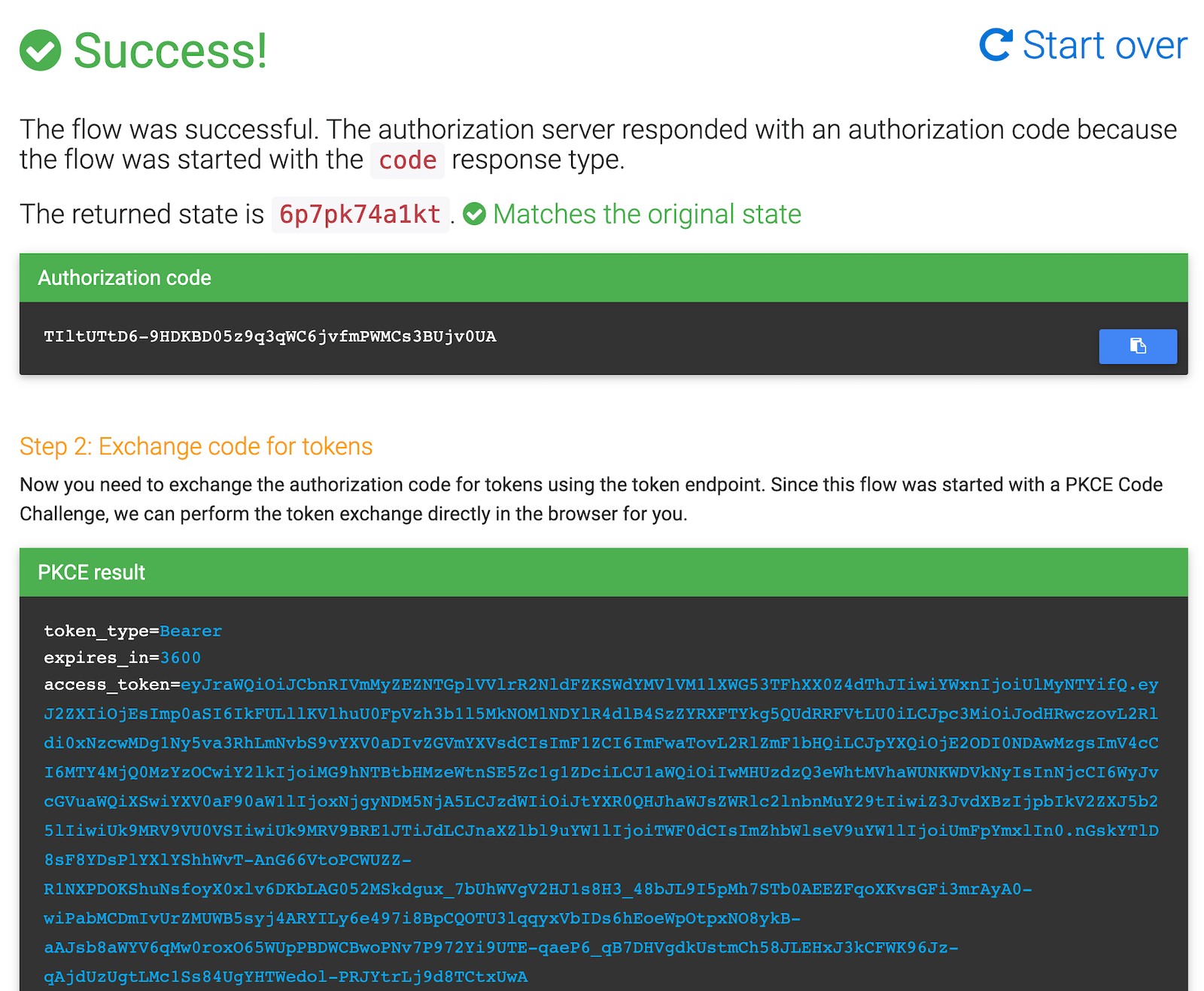 OIDC Debugger Success