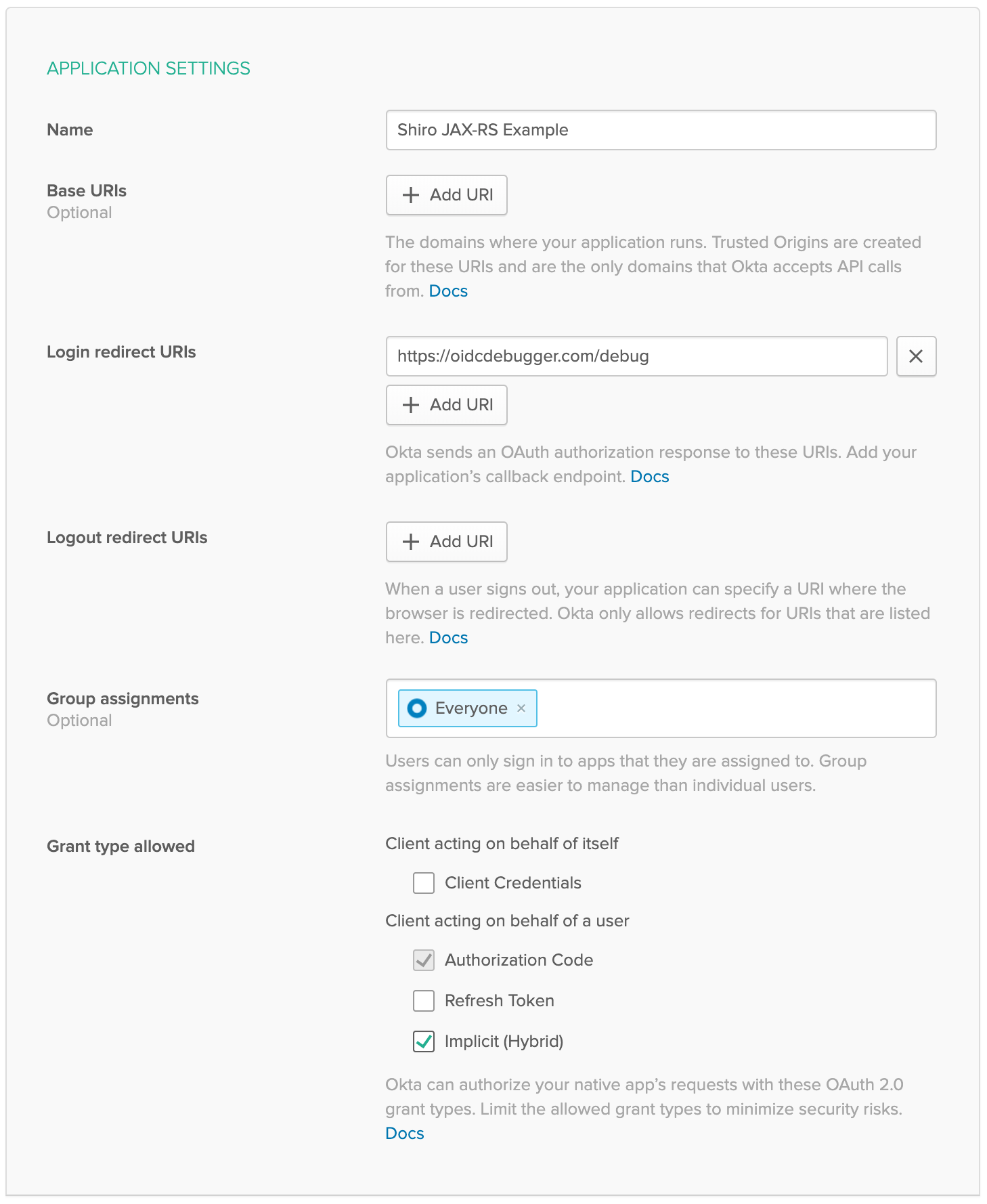 Create new Okta Application for the OIDC Debugger