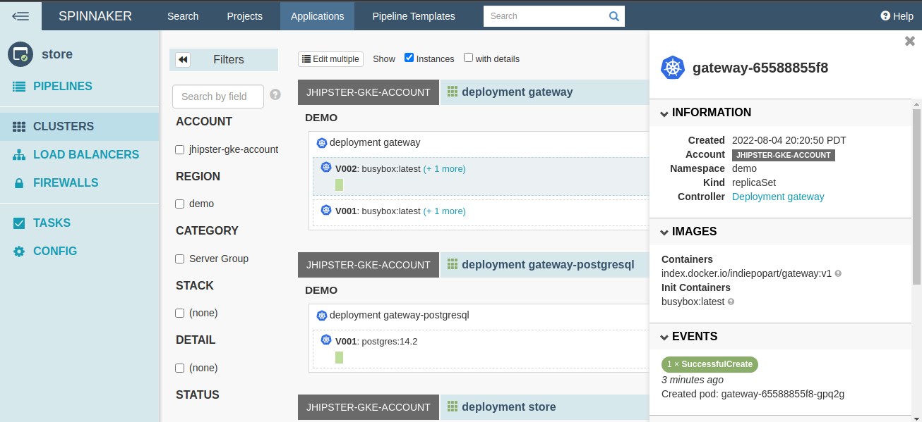 Spinnaker deployment version 2