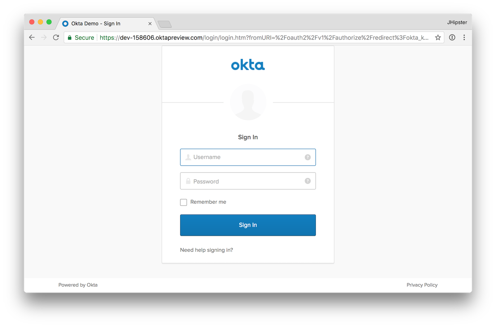 Okta Login