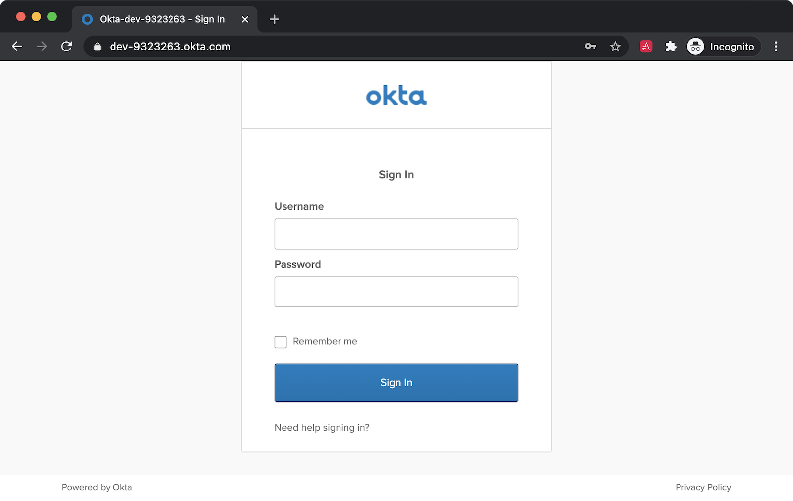 Okta Login