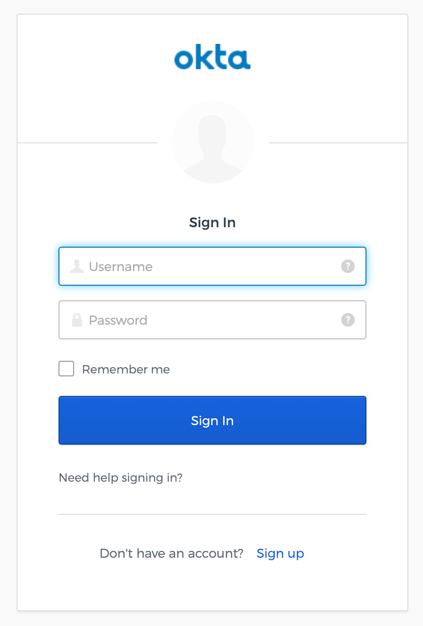 Okta Sign-in Widget