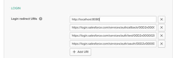 Okta app login URIs