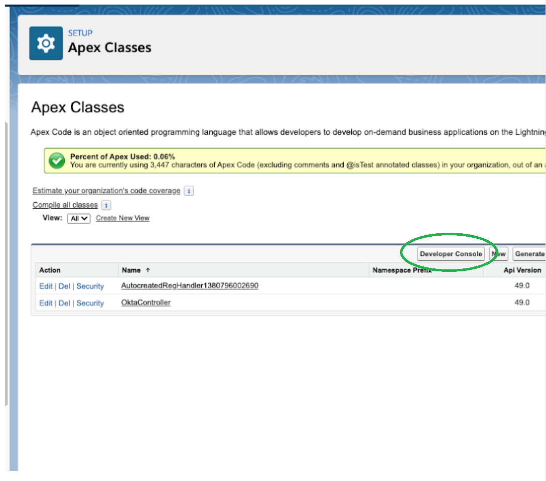 Salesforce classes