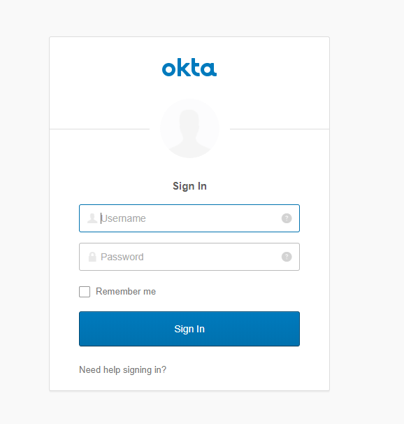 Okta sign in