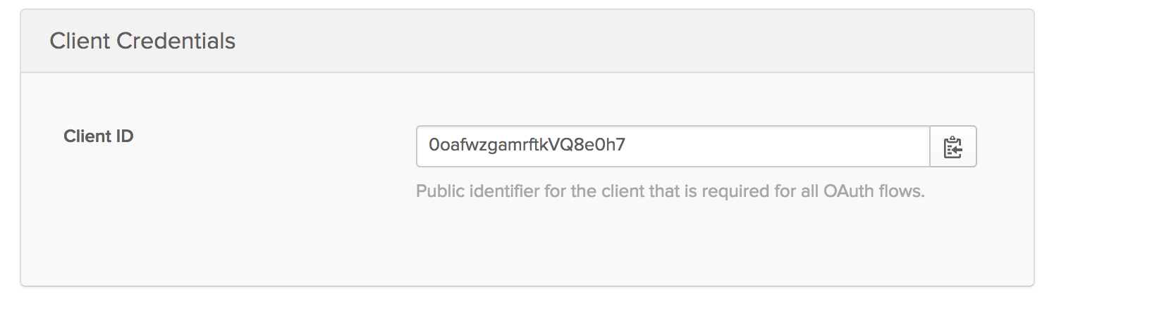 Okta client credentials