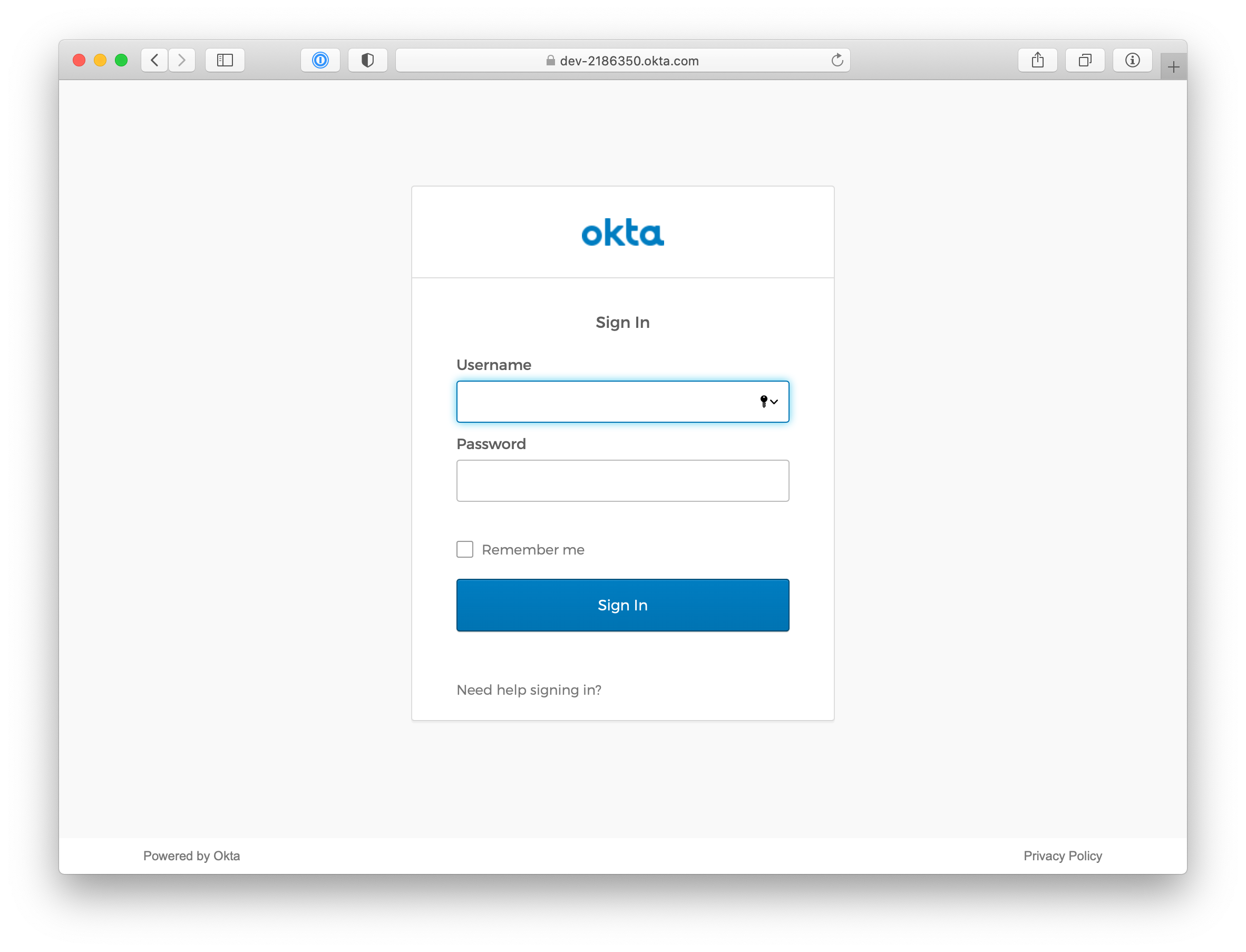 Okta Login