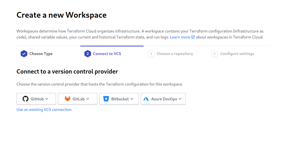 Terraform Cloud select provider