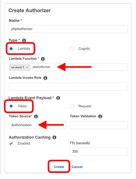 Authorizer settings