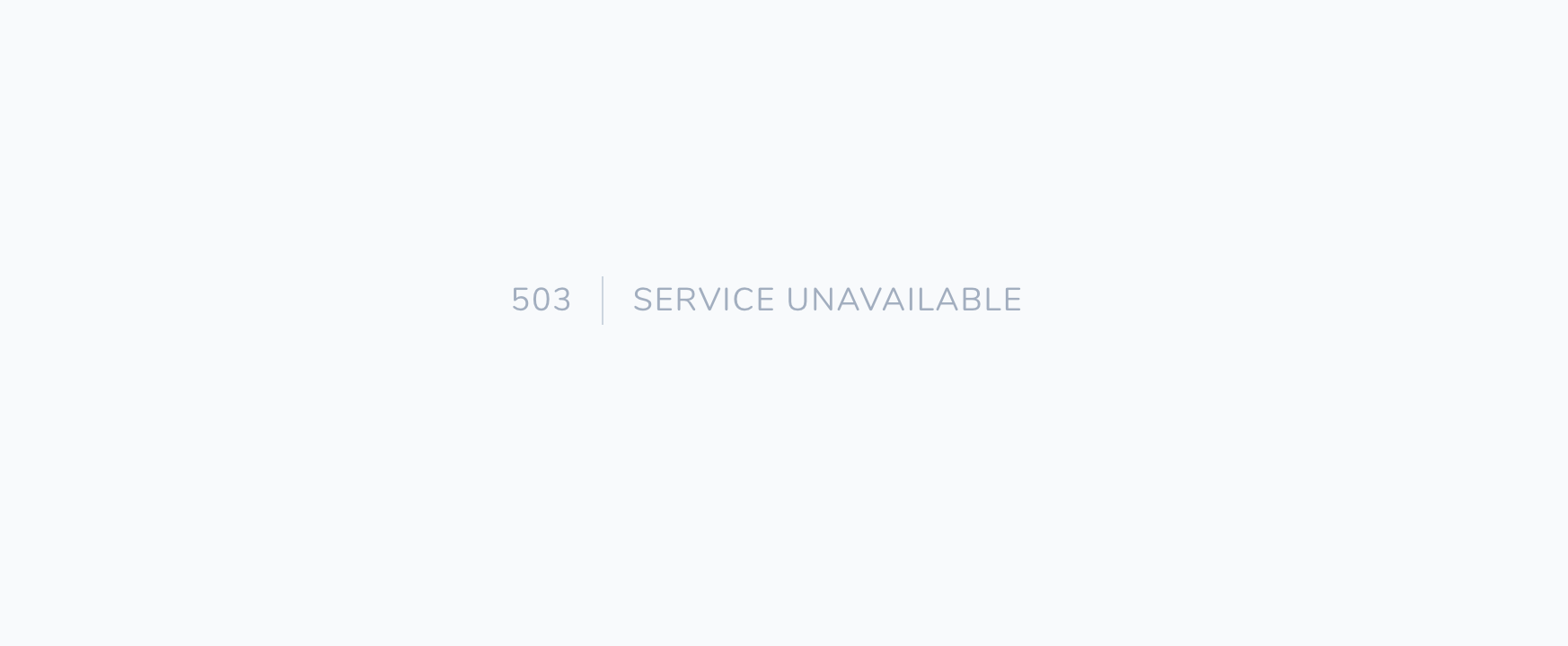 503 Service Unavailable