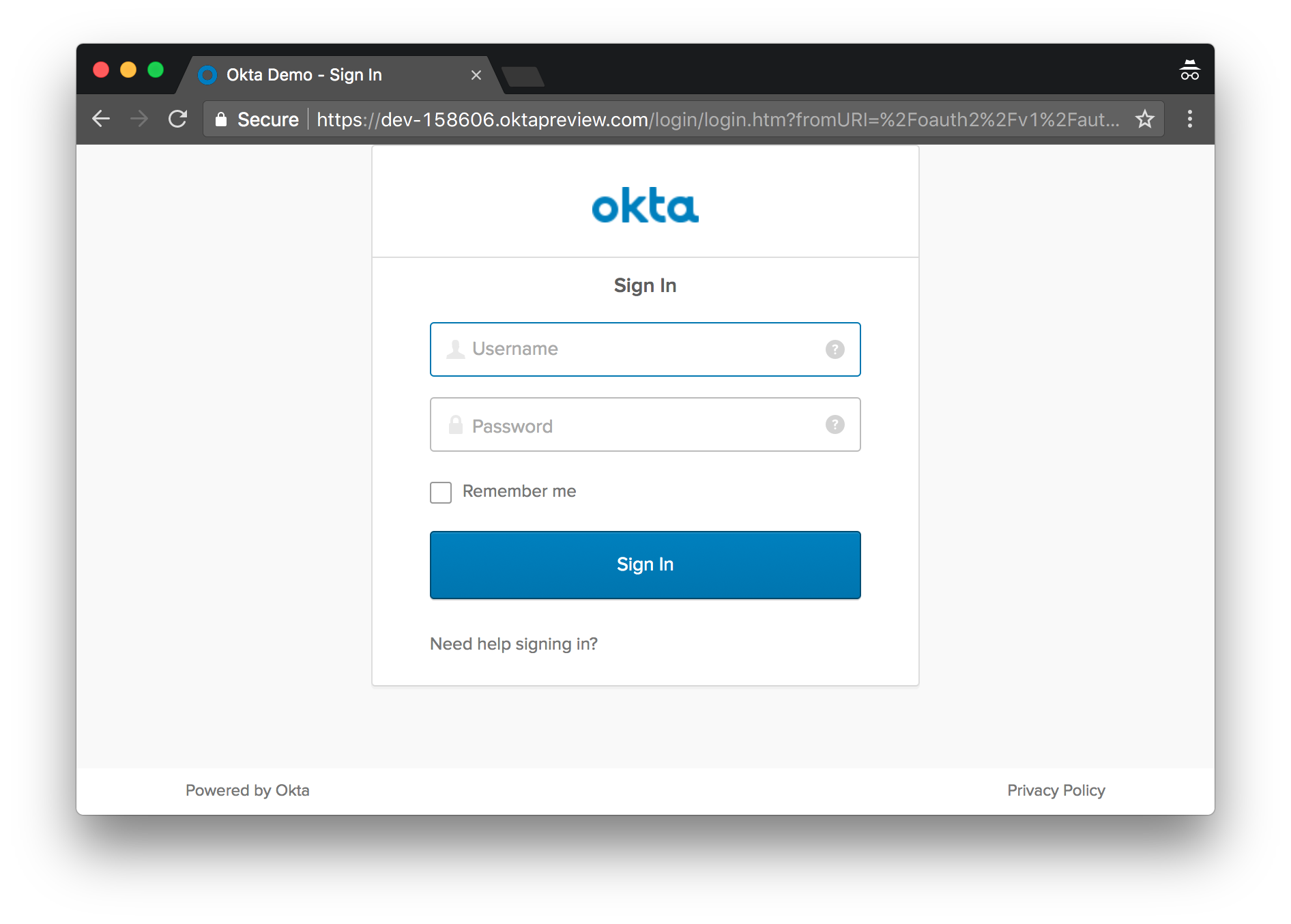 Okta Login