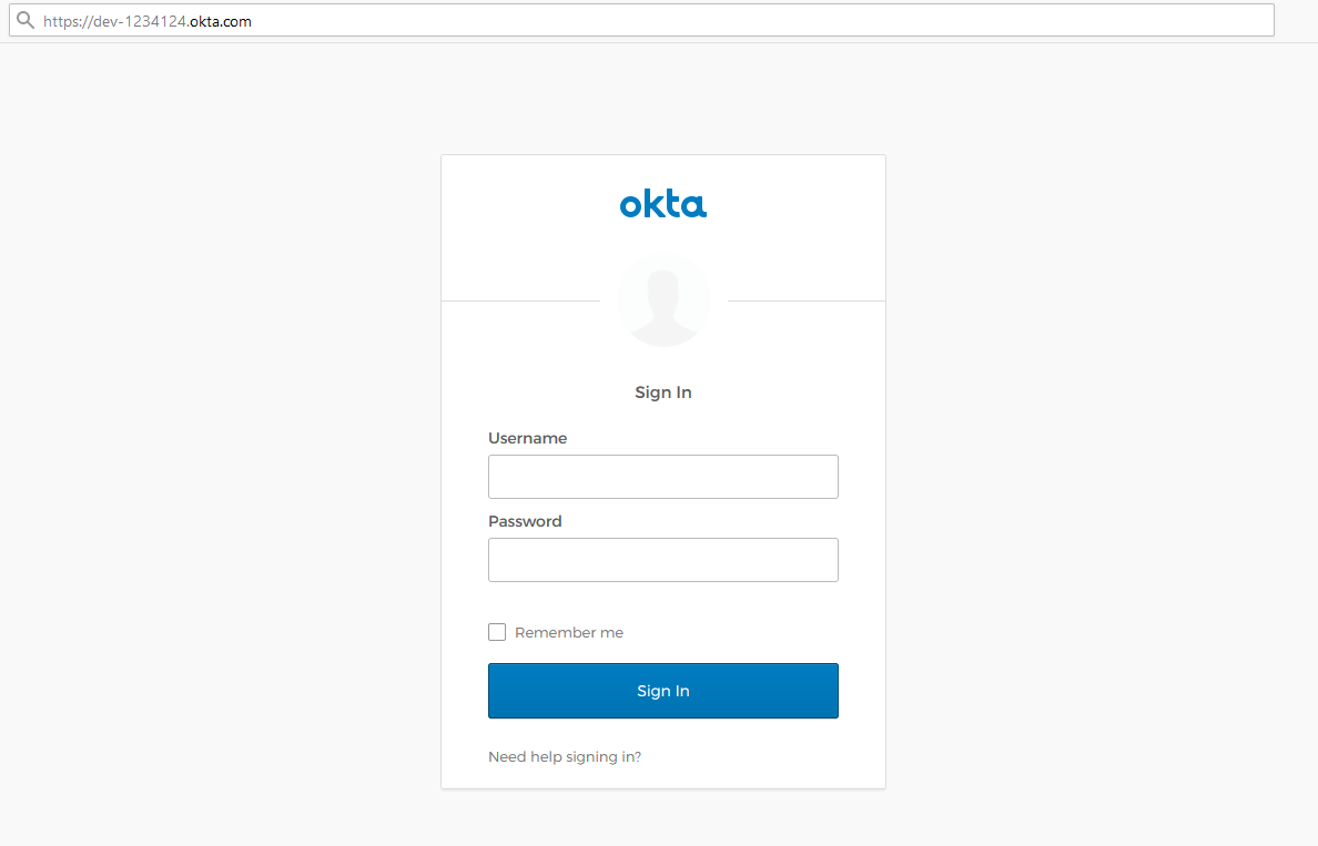 Okta login