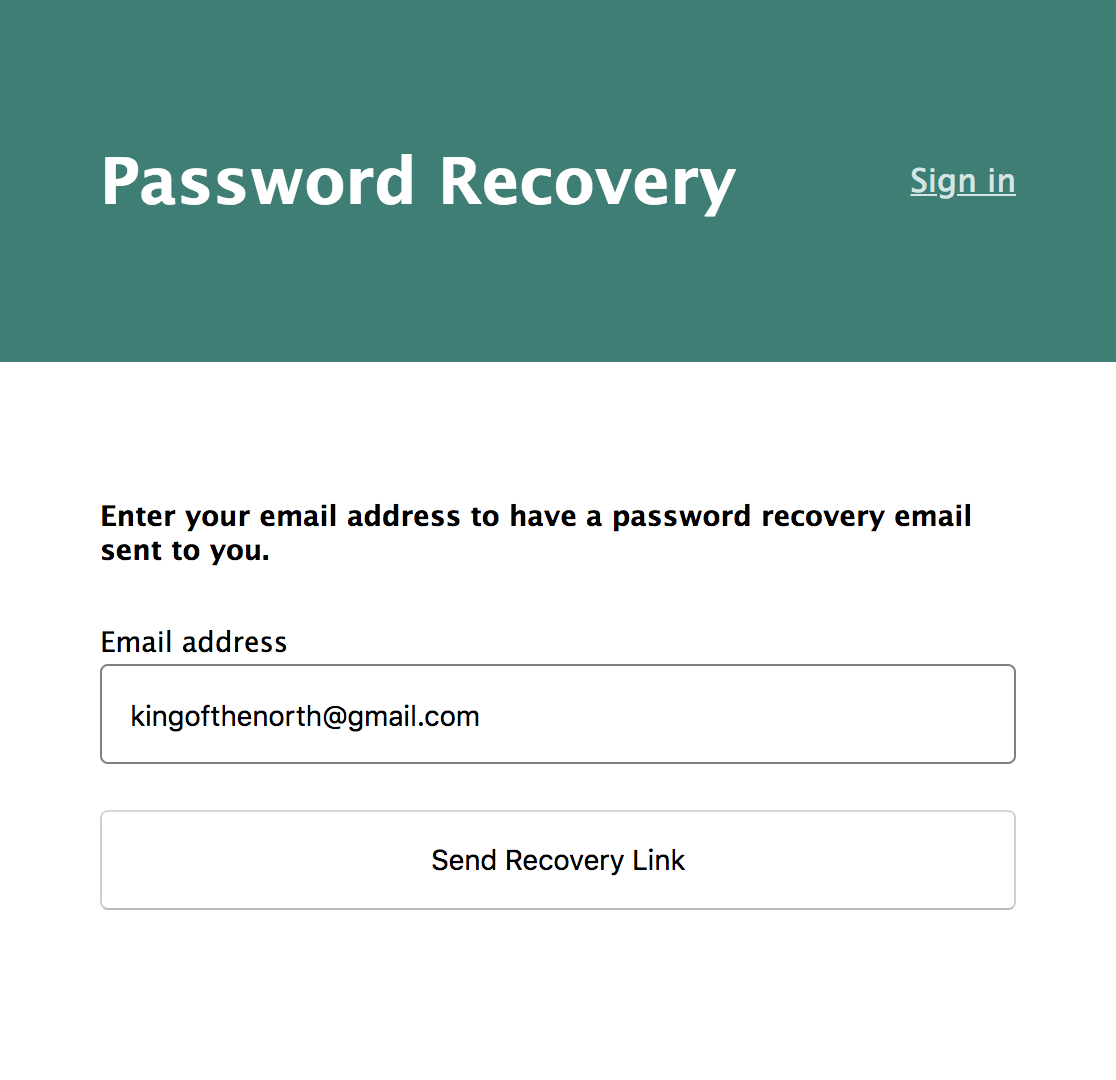 Password Recovery