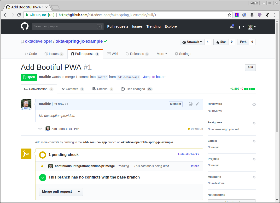 Add Bootiful PWA Pull Request