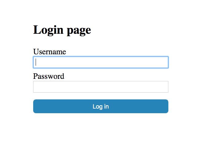 Custom Login Form