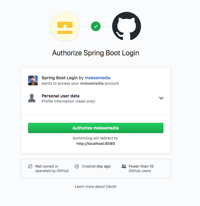 Authorize Login on GitHub