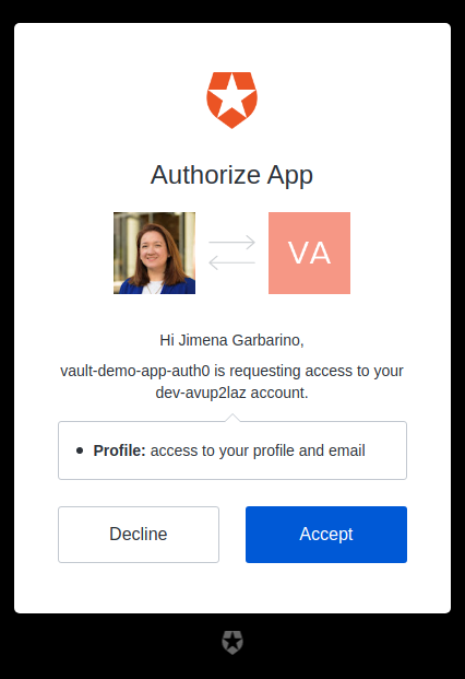 Auth0 authorize form