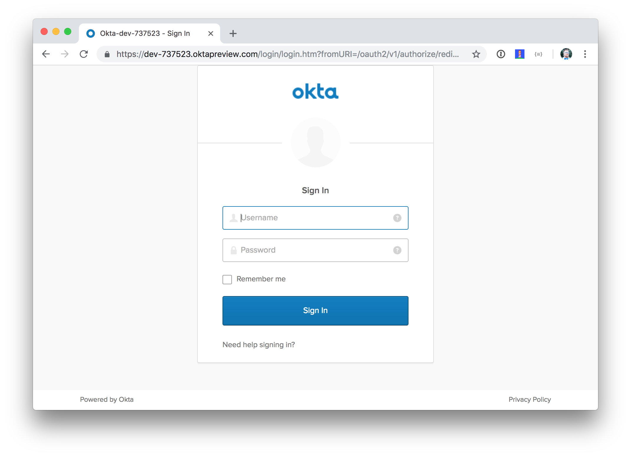 Okta Sign-In