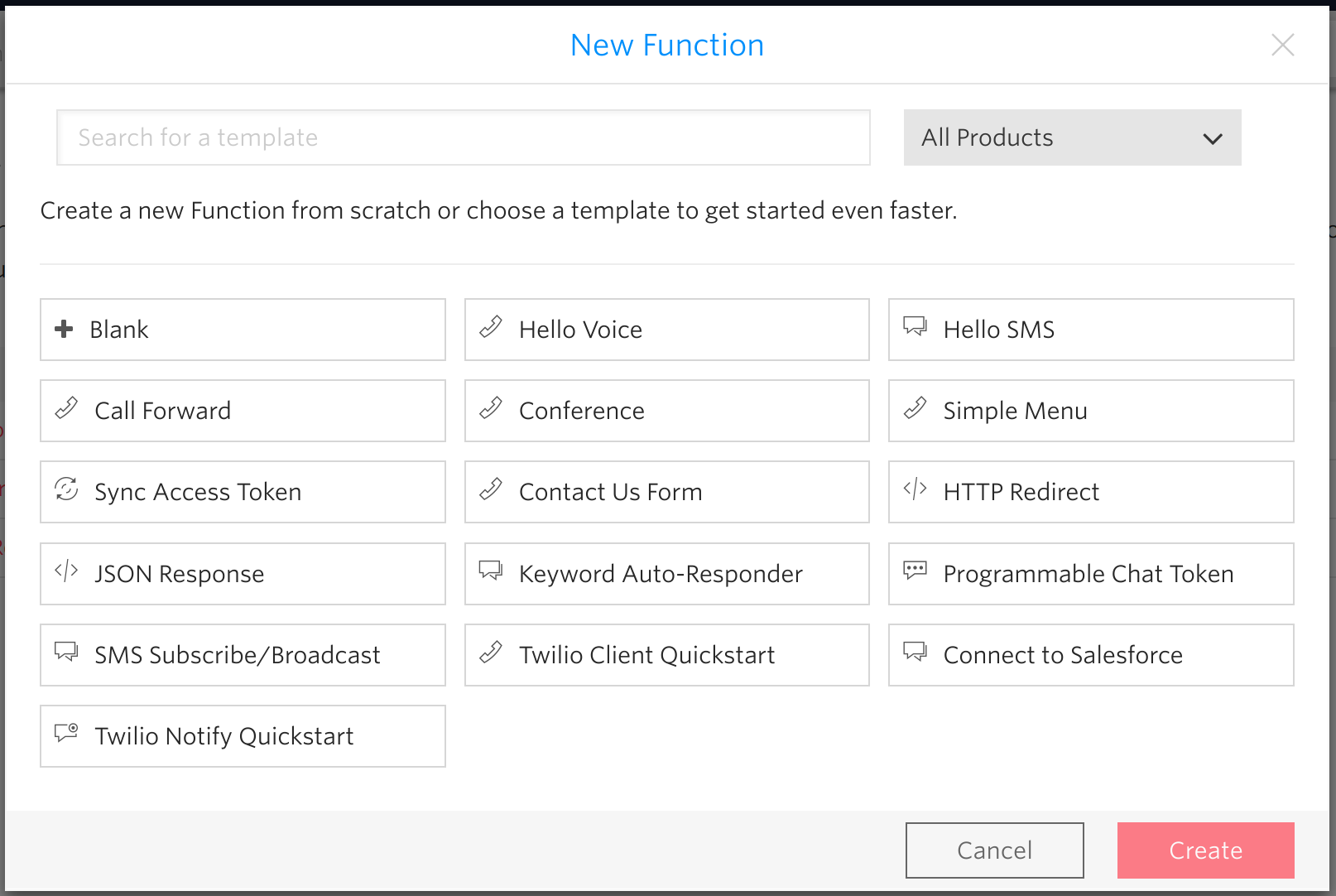 Twilio Create Function