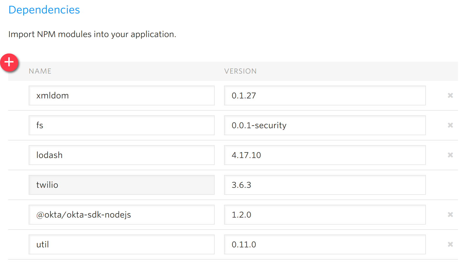 Twilio Dependencies