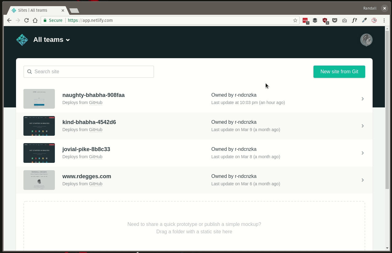 netlify initialization