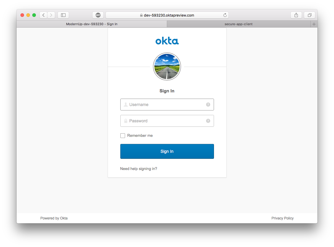 Okta Sign-In