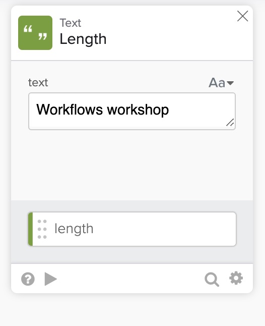 The Text-Length card calculates text length